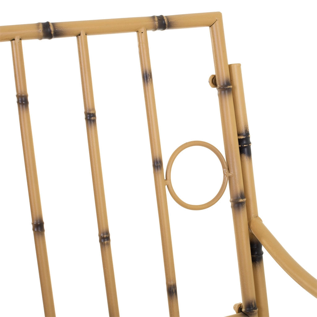 Sgabello in metallo giallo 126x50x92h
