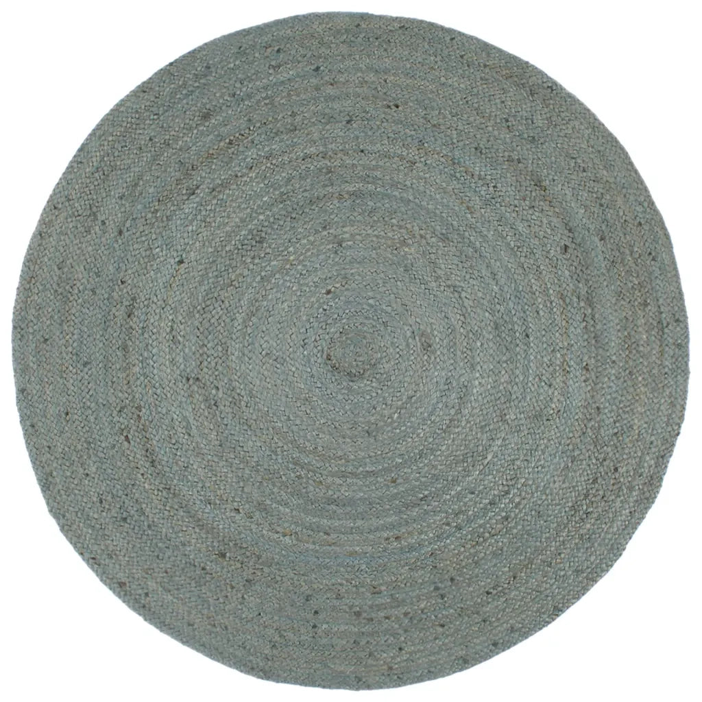 Tappeto Lavorato a Mano in Juta Rotondo 240 cm Verde Oliva cod mxl 64826