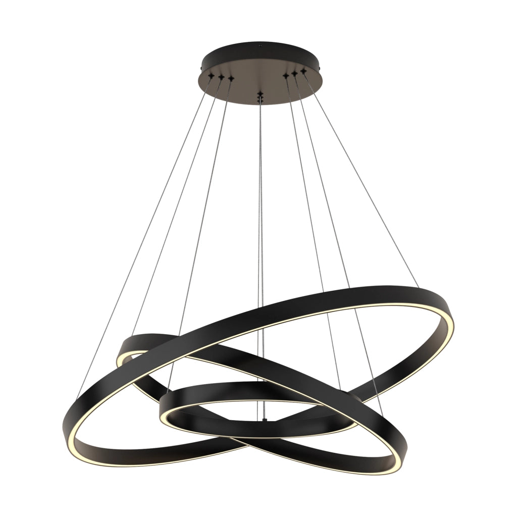 Maytoni Lampadario moderno Rim 1 luce LED integrato nero alluminio