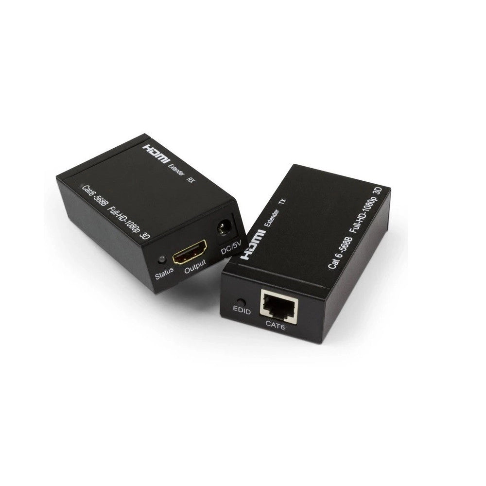Trade Shop - Hdmi Extender Ethernet Cavo Di Rete Lan Over Cat6 60 Metri Hdmi 3d Fullhd 1080p -