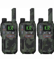 Walkie Talkie Oplaadbaar - Radio PMR446 senza Licenza - 1500mAh Batteria - 16 Canali - Pulsante PTT Doppio - Torcia Integrata