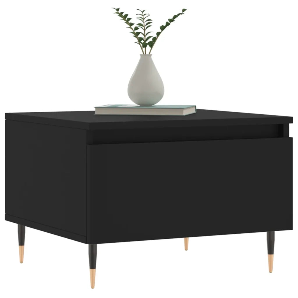 2 pz Tavolini da salotto | Tavolino da caff¨¨ | Tavolino da Soggiorno Neri 50x46x35 cm in Legno Multistrato