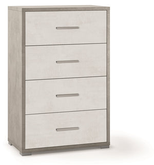 KIT MOBILE CASSETTIERA 4 H110 L71 P41 Cm STRUTTURA CEMENTO FRONTALE BIANCO SARMOG Db774k