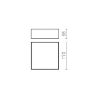 Plafoniera LARISA SQ 17 da soffitto nero 230V LED 15W 3000K