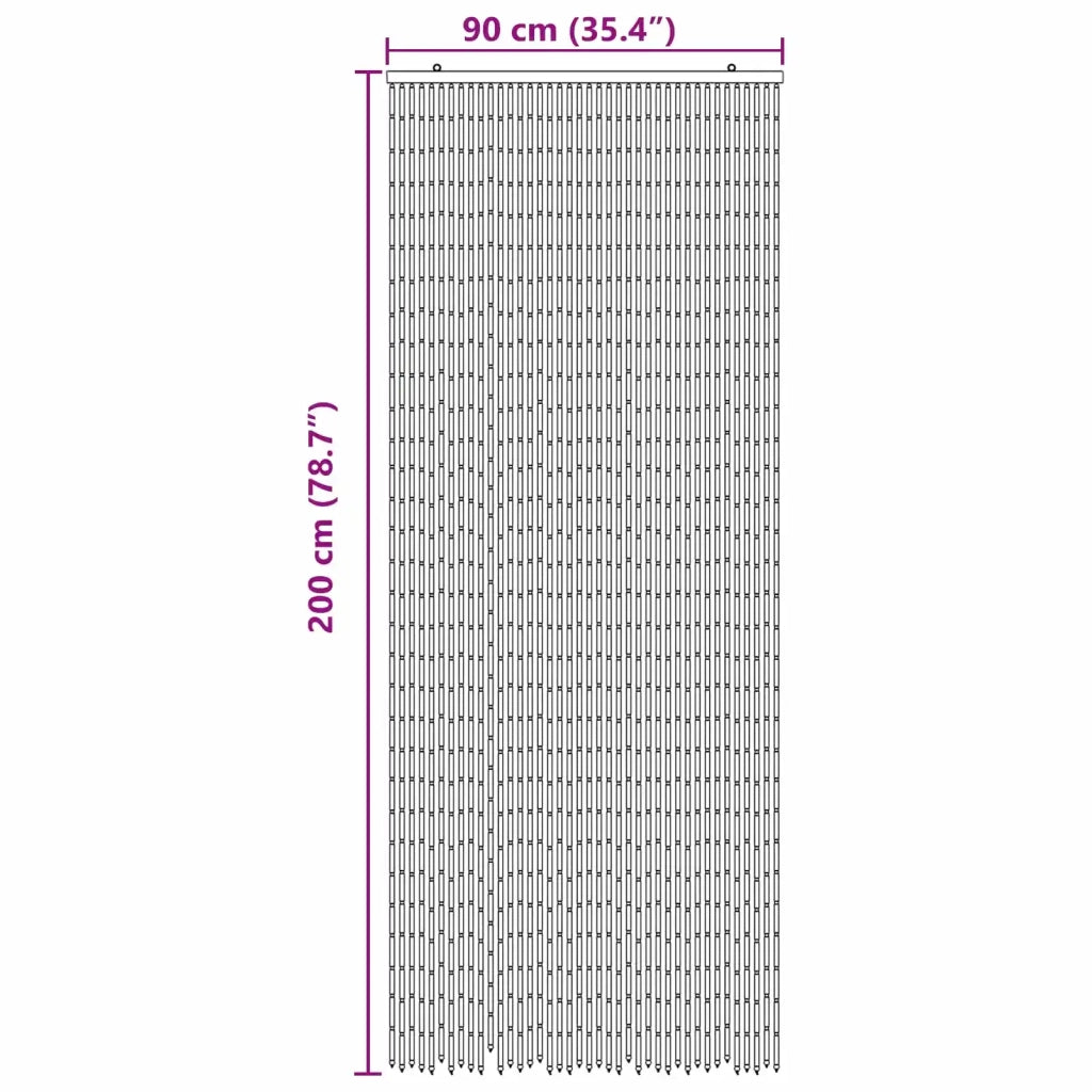 Tenda per Porta Antinsetti multicolore 90 x 200 cm Bambù