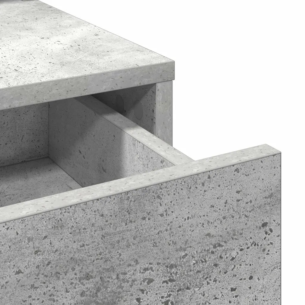 Toeletta | Tavolo da Trucco con cassetto Grigio cemento 79 x 41 x 140 cm