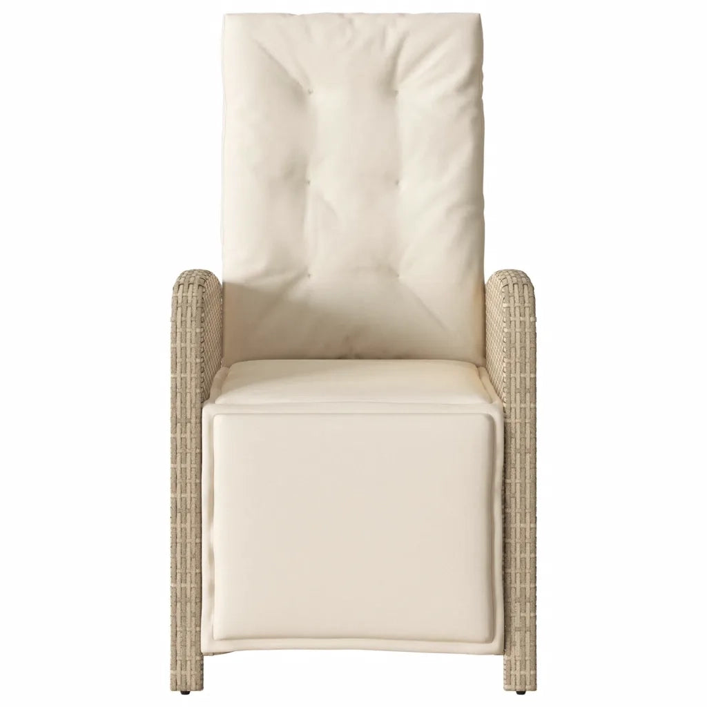 Set da Bistr¨° 3 pz | Set Salotto da Giardino con Cuscini Beige in Polyrattan