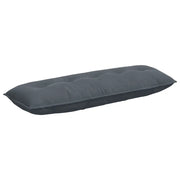 Cuscino per Schiena | Cuscino dorsale Grigio scuro 140 x 50 cm Tessuto in Cords