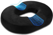 Cuscino per donut-Ambevano cuscino per la schiena durante la gravidanza-Cuscino per il bacino-Ortopedico e Ergonomico per auto e scrivania-Per lesioni alla schiena, schiena, sciatica-45*34*7 CM-Nero
