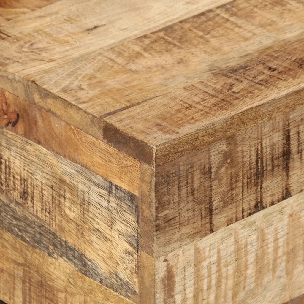 Tavolino da Salotto-Tavolino da soggiorno-Tavolo 68x68x41 cm in Legno di Mango Grezzo