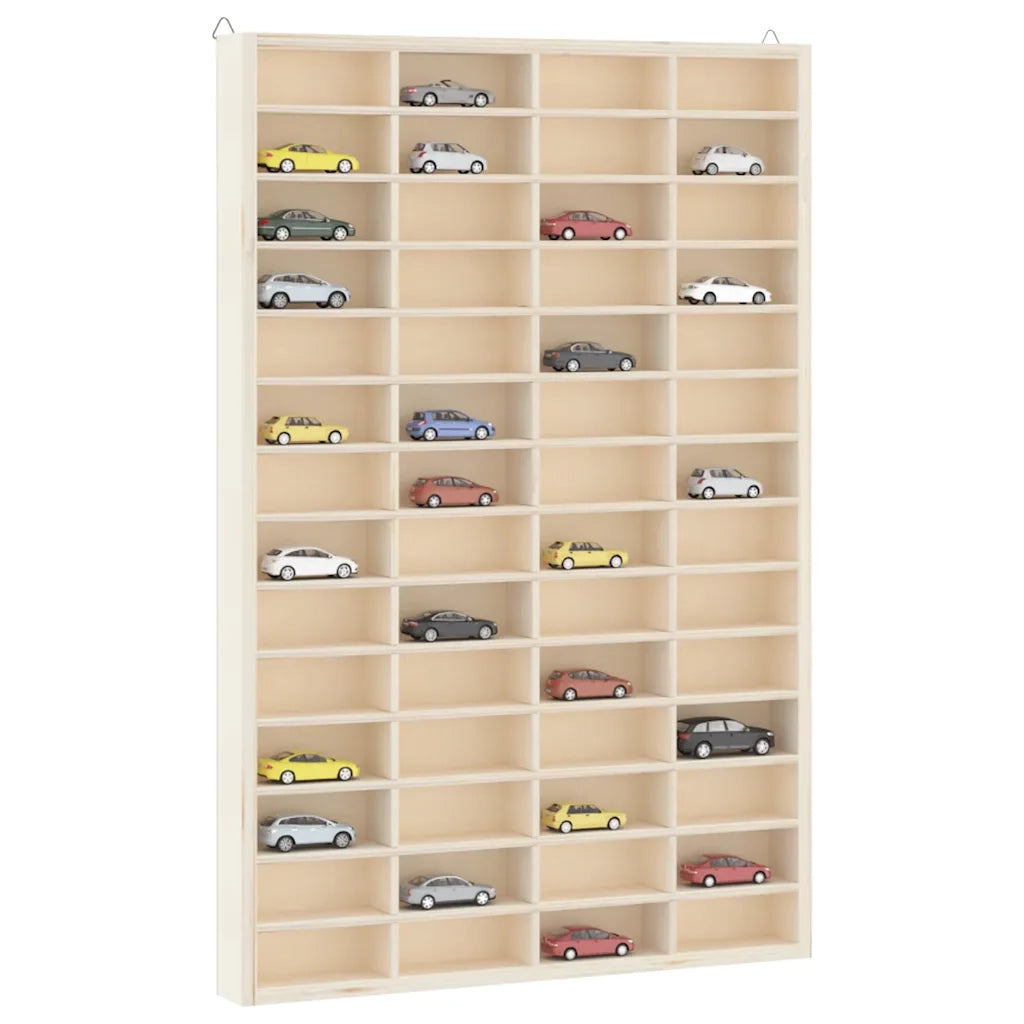 Vetrina da collezione in legno con 56 scomparti 40x4,5x60cm 4017380