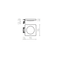 Lampada luce da bagno YOLO SQ sopra specchio cromo 12V= LED 4W IP44 3000K