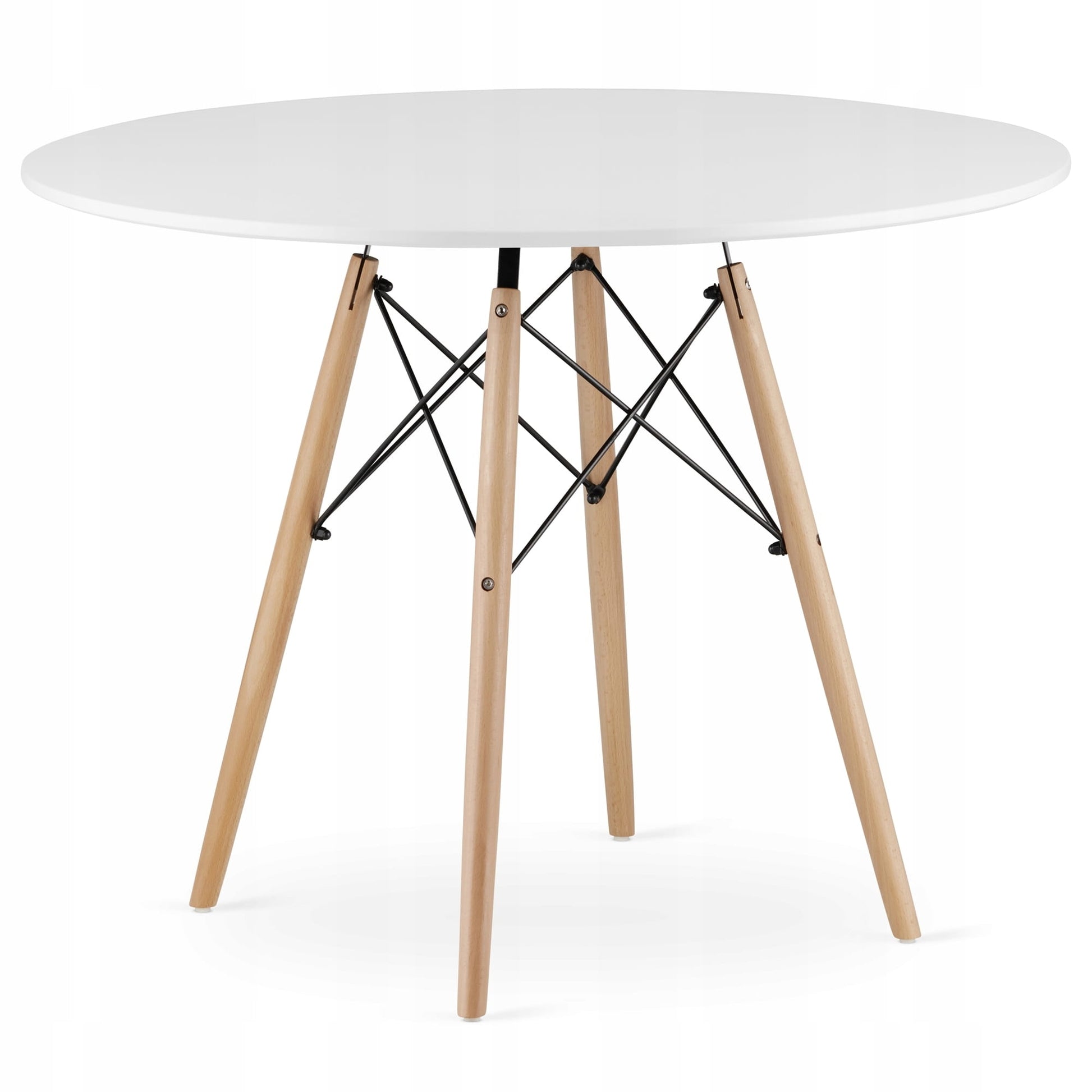 Set da tavolo Valora KOVA 100, tavolo rotondo bianco moderno + 4 sedie grigie
