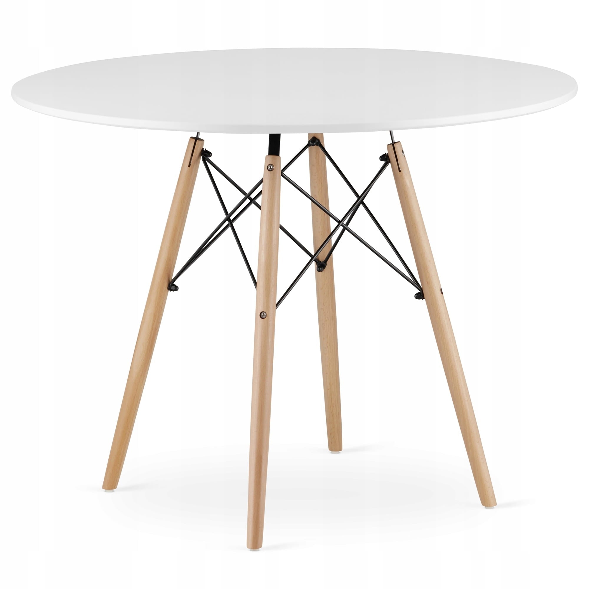 Set da tavolo Valora KOVA 100, tavolo rotondo bianco moderno + 4 sedie grigie