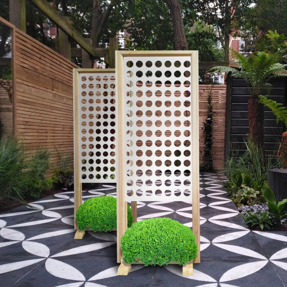 FORI PICCOLI - Separè  - Paravento modulabile - 70x190cm - in Legno e PVC Colore: bianco