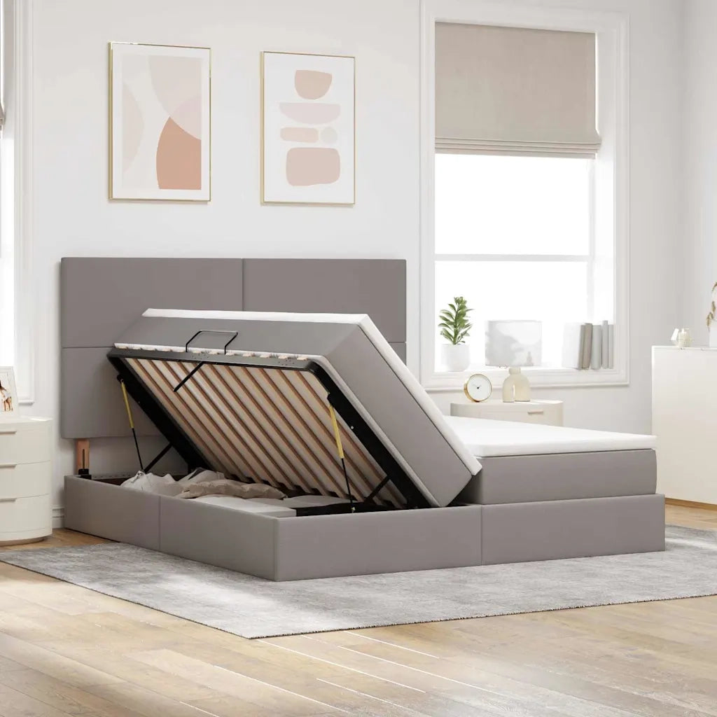 Letto con Contenitore Talpa 200 x 200 cm Pelle Sintetica