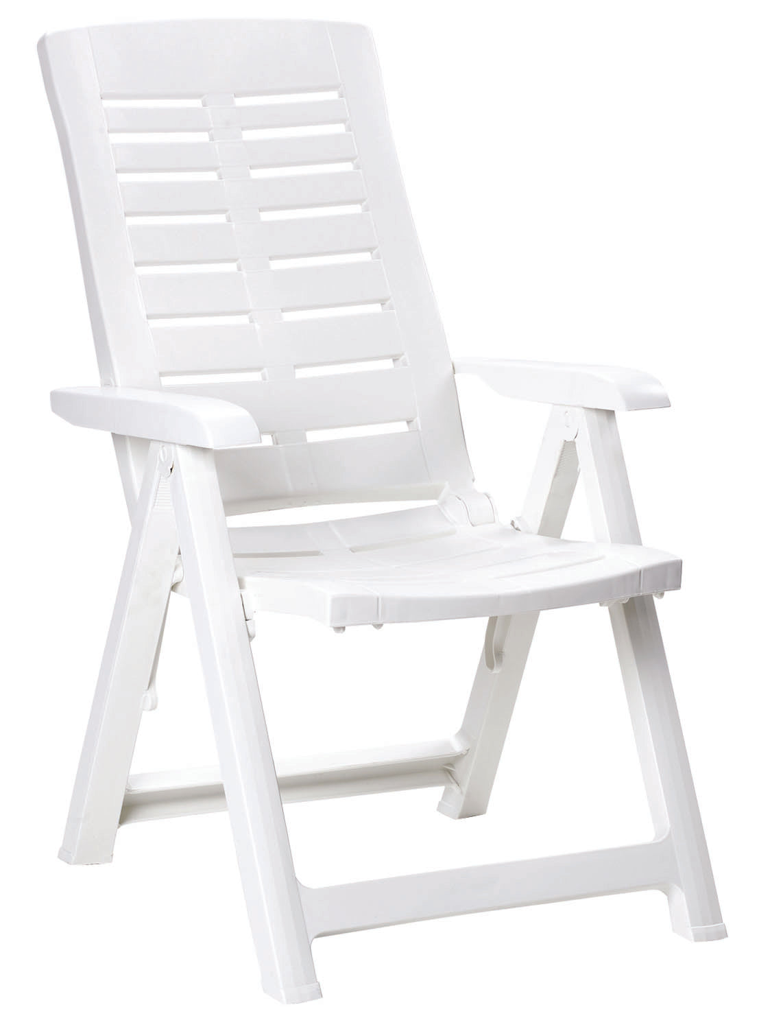 POLTRONA 5 POSIZIONI IN RESINA BIANCA CON SCHIENALE REGOLABILE YUMA