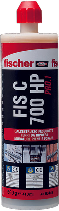 ANCORANTE CHIMICO IN RESINA PER CALCESTRUZZO E MURATURA FISCHER FIPC700 HP-PRO