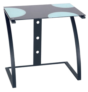 SCRIVANIA COMPUTER JUNIOR SCHOOL IN ACCIAIO E VETRO L80xP50xH76 cm