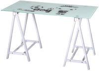 SCRIVANIA COMPUTER BOY IN ACCIAIO E VETRO L120xP60xH72 cm