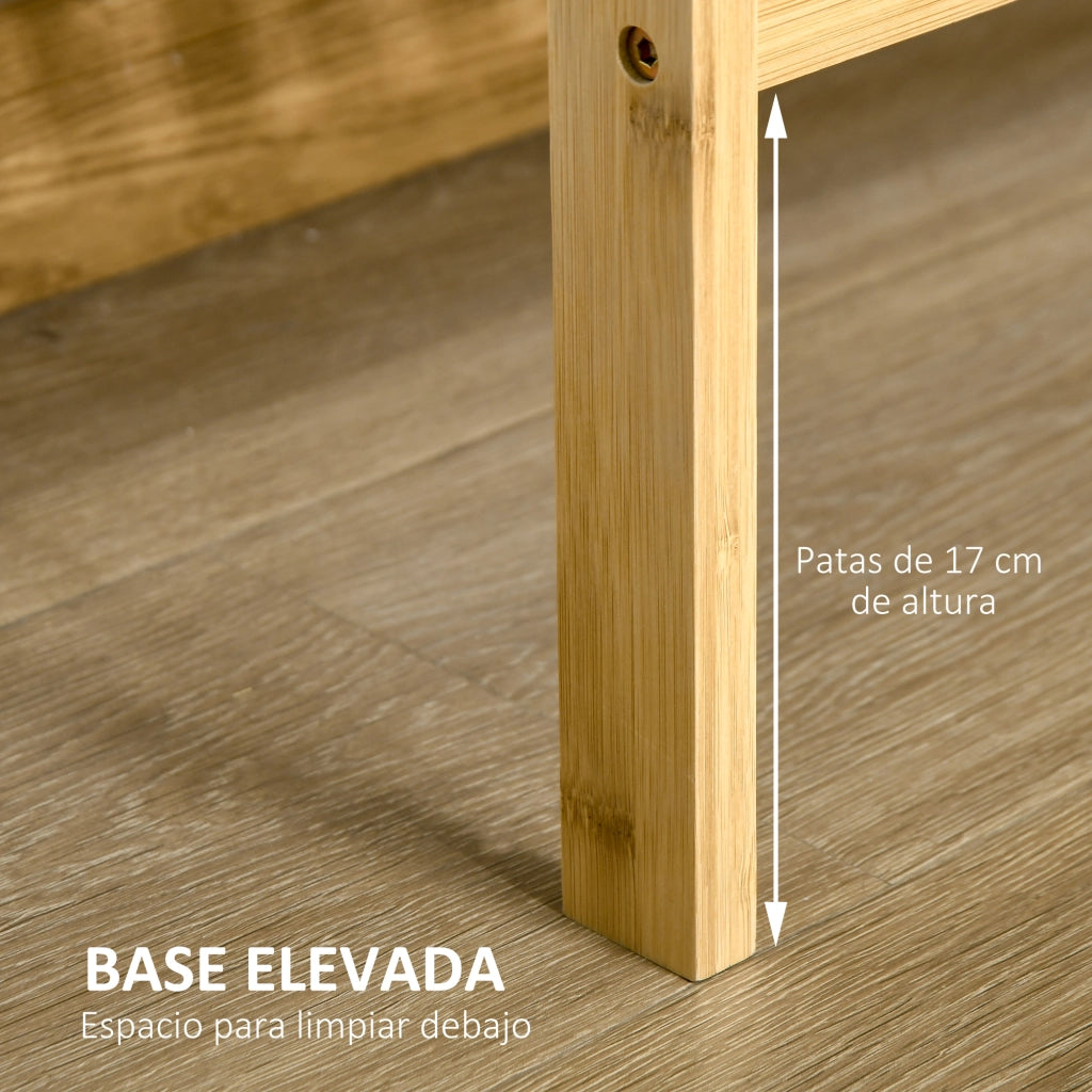 Libreria in Bamb¨´ 3 Livelli ¨C Zephmum ¨C 62x33x80 cm Naturale