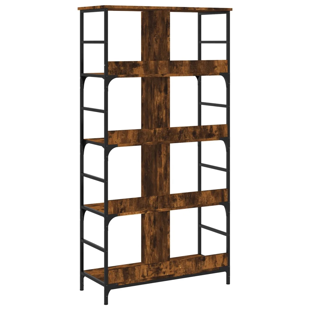 vidaXL Libreria Rovere Fumo 78,5x33x153 cm in Legno Multistrato