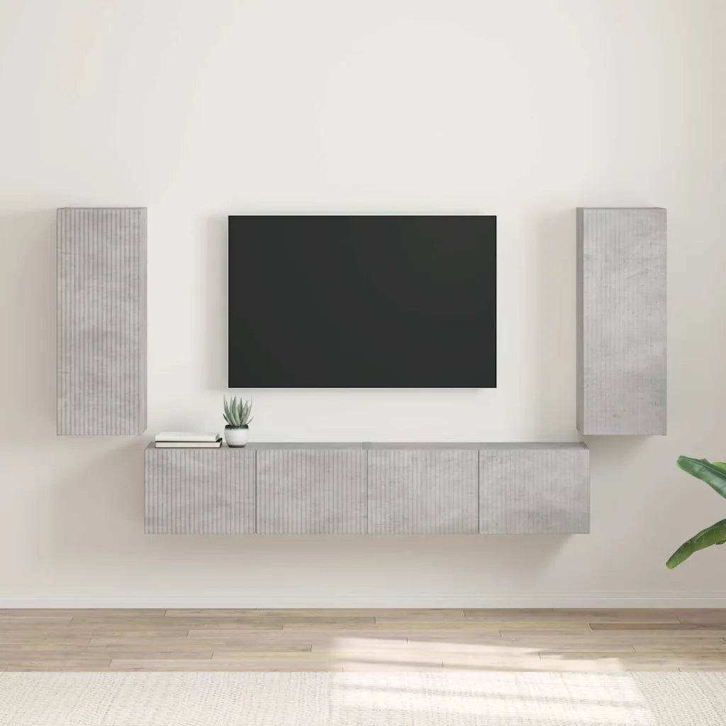 Mobile TV da parete 2 pcs Calcestruzzo 30 x 31 x 80 cm 892296