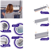 ZANZARIERA STOP INSET BIANCA PER TAPPARELLA MANUALE E MOTORIZZATA 100X160