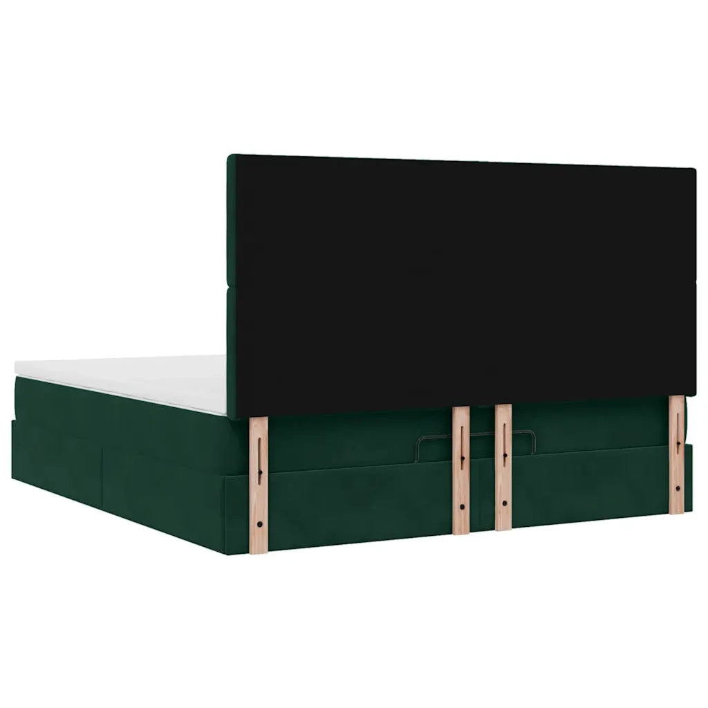 Struttura Letto Pouf con Materassi 180x200 cm Velluto 3313634