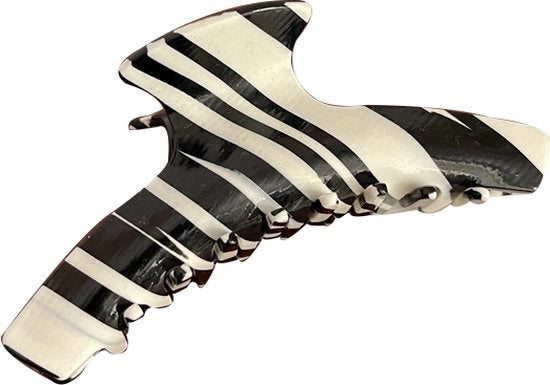 Clip per capelli per capelli spessi Accessori per capelli per donne e ragazze - nero e bianco a strisce