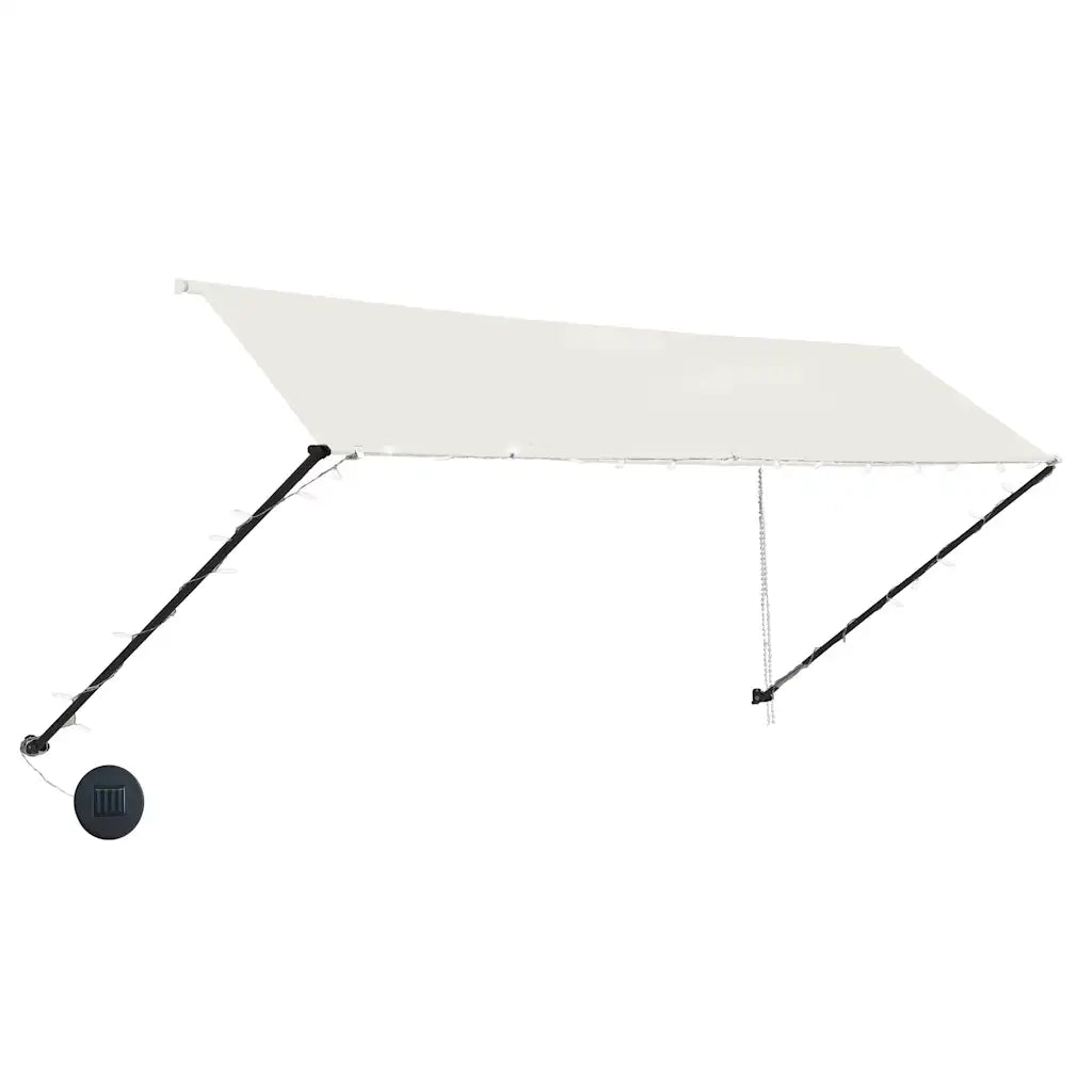 Tenda da Sole Retrattile con LED 350x150 cm Crema 145926