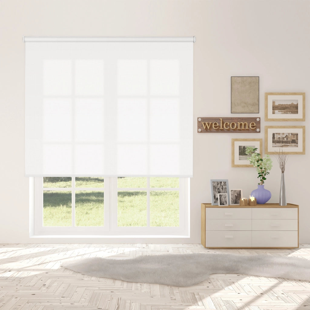 VIEWTEX Tenda a rullo Traslucida Shape Bianco 90 X 250cm - Made in Europe - 5 anni di garanzia