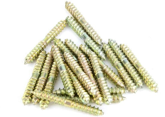 Viti autoalimentanti 20 pezzi - doppia testa - lavorazione del legno - mobili - connettore - 5x40 mm - viti per legno