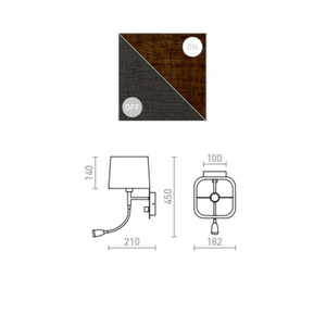 Lampada PERTH da parete con faretto a LED nero/nero cromo 230V E14 LED 15+3W 30°  3000K