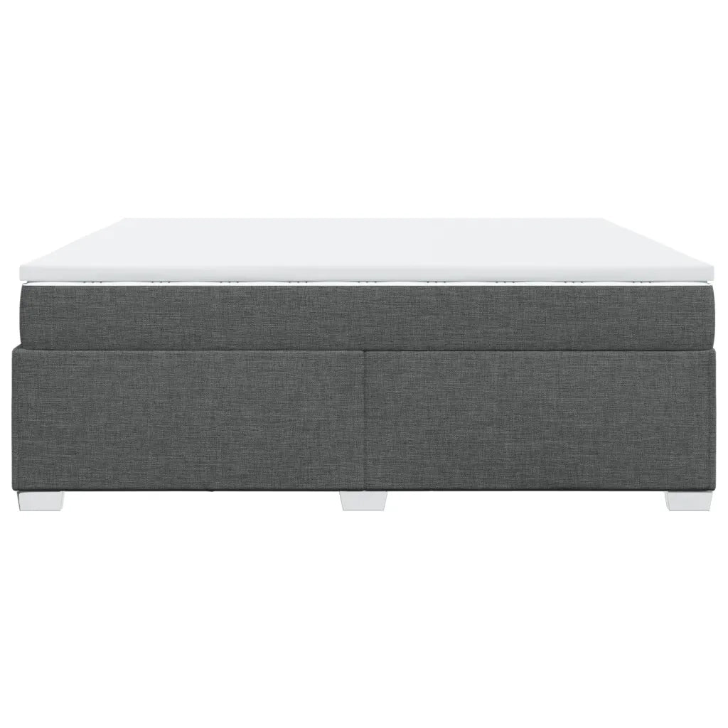 Giroletto a Molle con Materasso Grigio Scuro 200x200 cm Tessuto 3285159