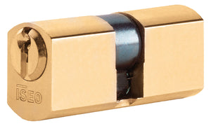 Cilindro ISEO centrale mm.56 ottone infilare 5 perni serratura cancello A.8420