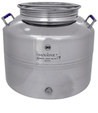 BIDONE FUSTO CONTENITORE IN ACCIAIO INOX SANSONE LT.30