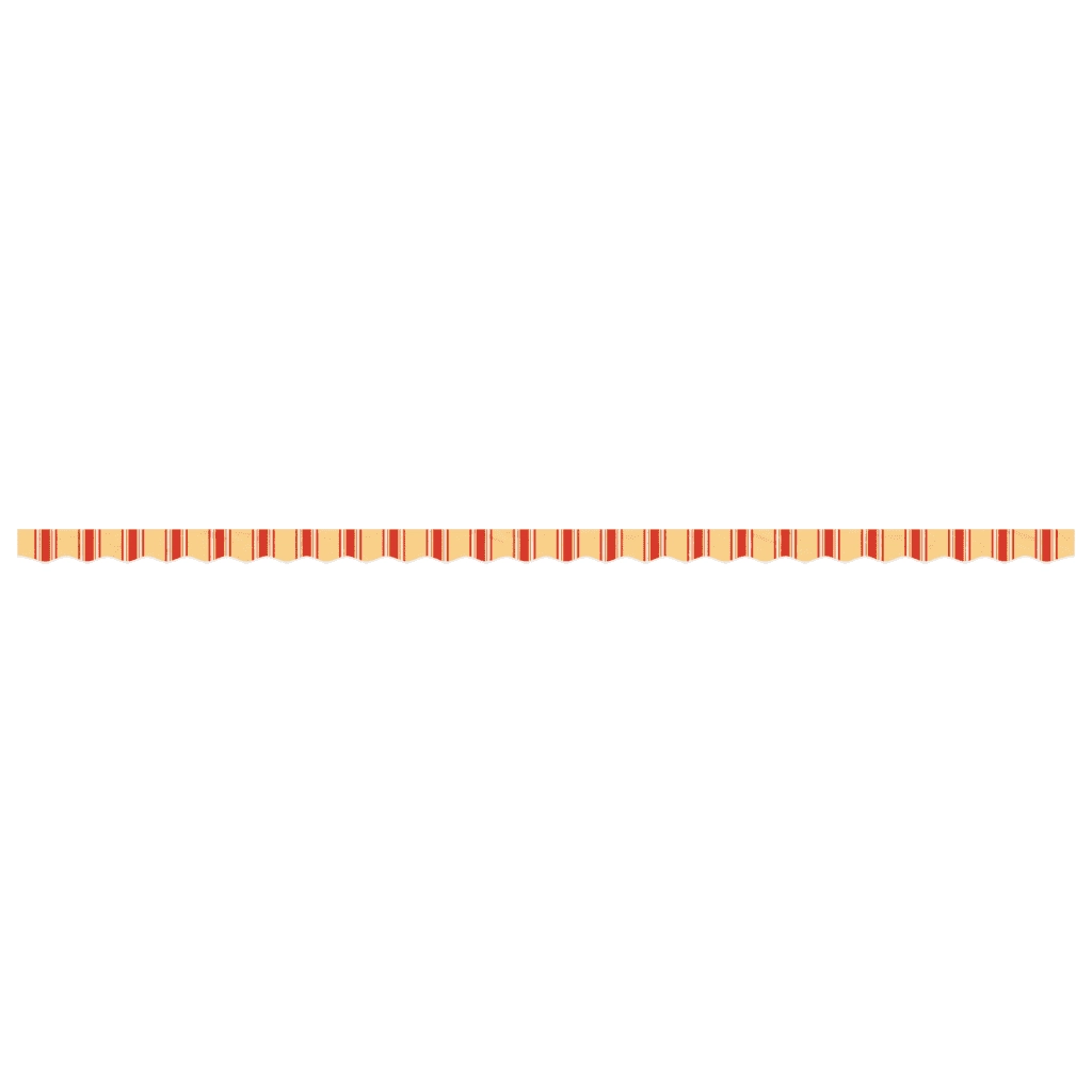 Tessuto Ricambio per Mantovana Tenda Righe Giallo Arancione 6 m 367797