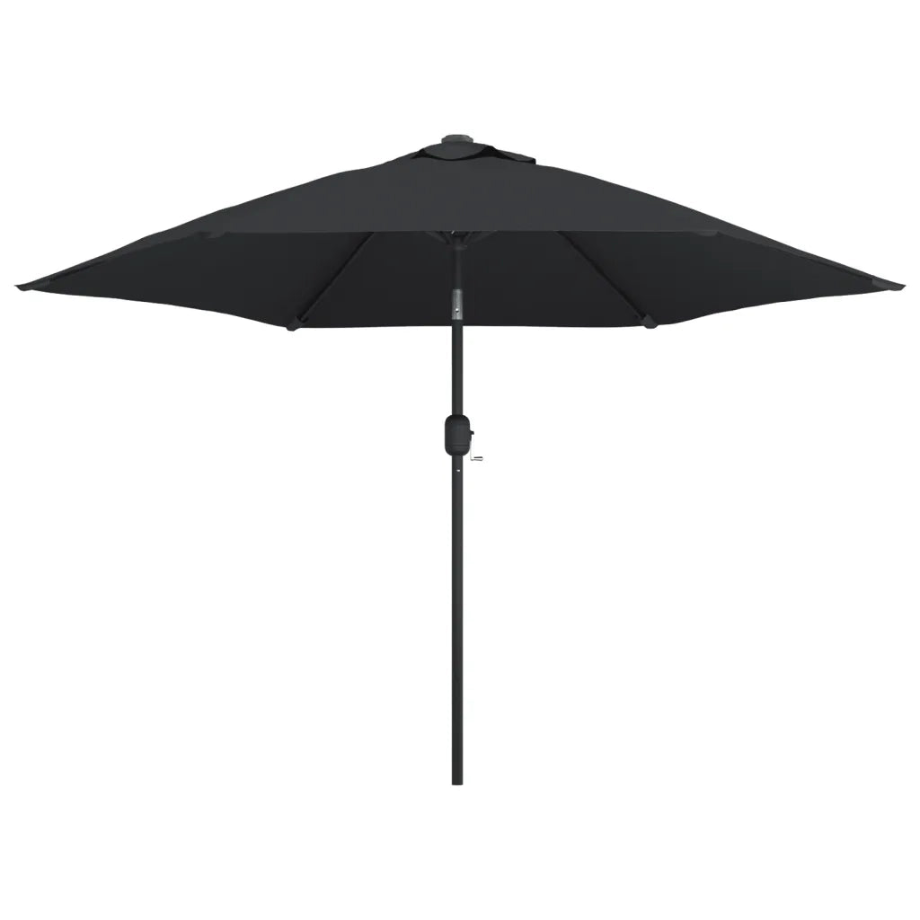 Ombrellone da Esterni-Ombrello da giardino con Palo in Metallo 300 cm Nero
