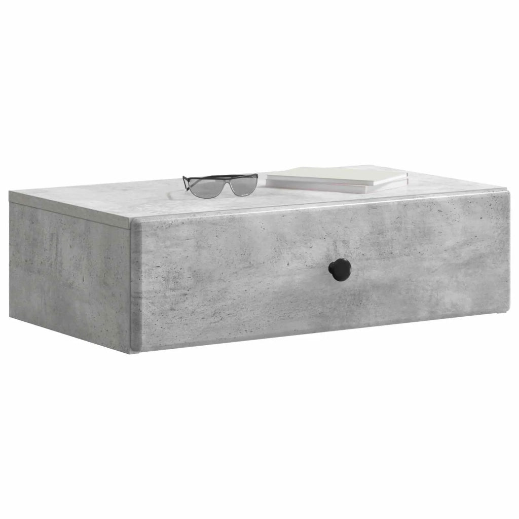 Tavolino da Parete Laterale Grigio Cemento 59 x 34,5 x 17 cm 899168