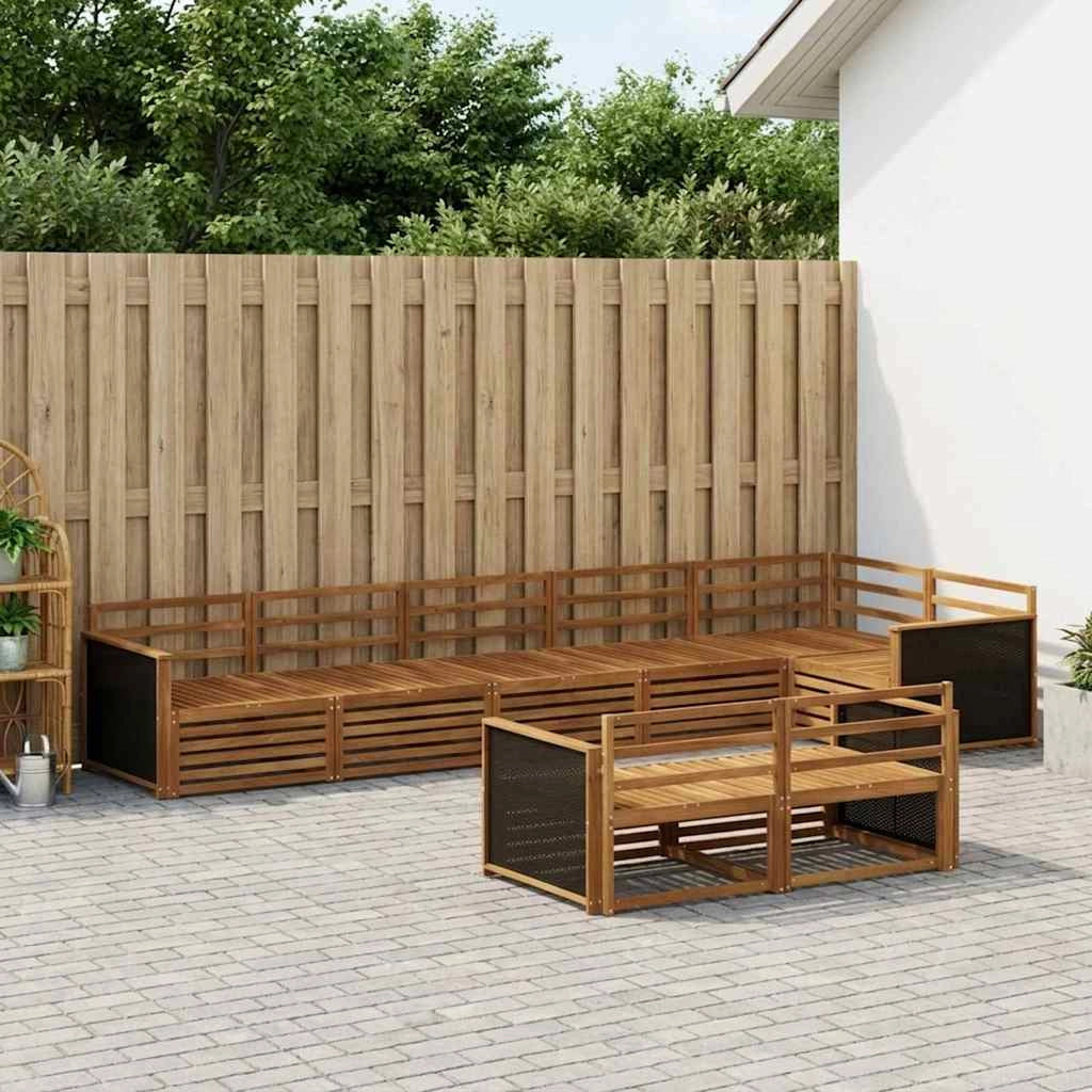 Set di divani da esterno 8 pz Naturale 3383492