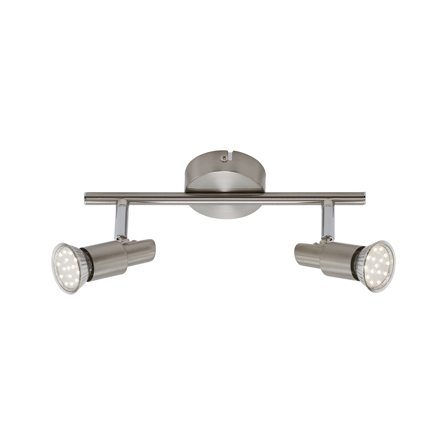 Spot Contemporaneo One Metallo Nichel Satinato 2 Luci Gu10 3000K