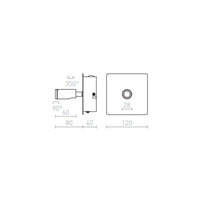 Faretto applique TIARA da parete  cromo 230V LED 2x3W 25°  3000K