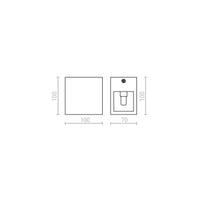 Lampada applique JACK RC S da parete gesso 230V G9 33W