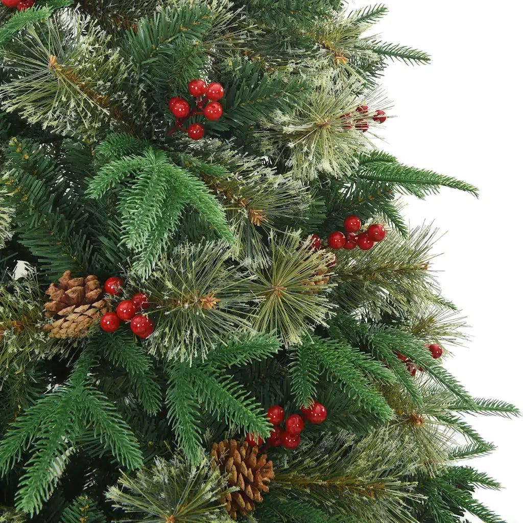 Albero di Natale Artificiale-Albero Natalizio con Rami Pieghevoli Verde 180 cm 929641