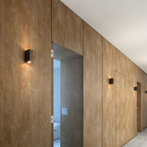 Lampada applique UKKO da parete nero 230V LED 2x3W 55Â° IP54 3000K