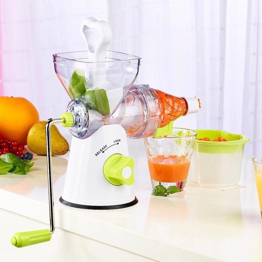 Trade Shop - Spremiagrumi Manuale Per Frutta E Verdura A Manovella Centrifuga Separa Succo -