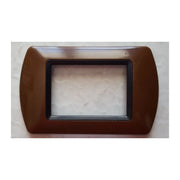 Trade Shop - Placchette Placche In Abs Compatibili Per Serie Living International Placca - Marrone Chiaro -3 Fori     -