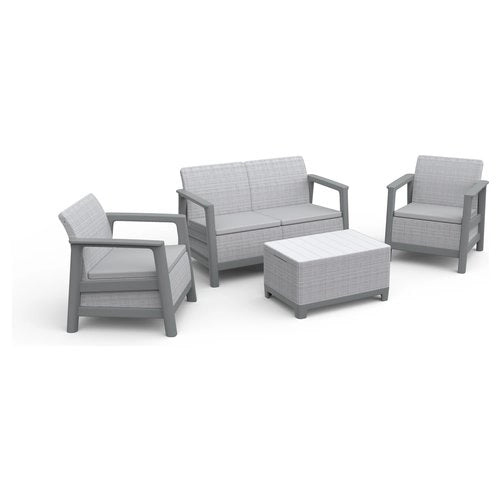 Set da esterno allibert 264037 scandi ash grey e storm grey