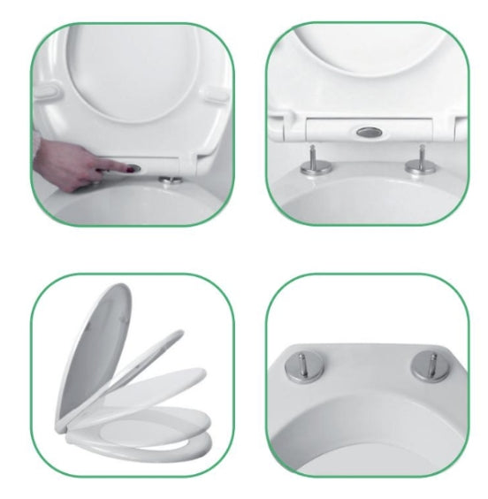 Sedile wc uiversale soft close sganciabile